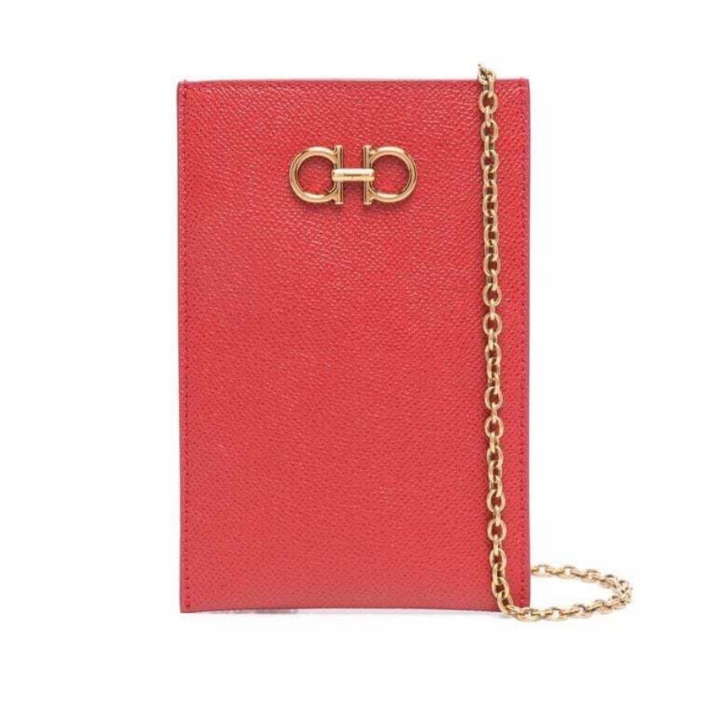 Salvatore Ferragamo Brand New Chain-Embellished Phone Case